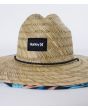 Sombrero protector de paja Hurley Java Straw Hat Khaki para hombre parche