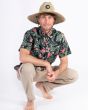 Hombre con Sombrero Protector de Paja Hurley Weekender Lifeguard Hat frontal