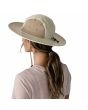 Mujer con sombrero protector Patagonia Quandary Brimmer Pelican Unisex posterior