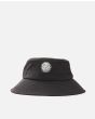 Sombrero de pescador Rip Curl Surf Series Bucket Negro Unisex frontal 