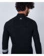 Hombre con traje de surf de primavera con manga larga y cremallera en el pecho Hurley Advant 2/2mm Springsuit Negro espalda