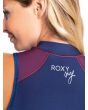 Mujer con Springsuit Roxy Short Jane 1.5 mm Rise Collection azul marino  logo espalda