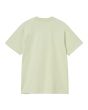 Camiseta orgánica de manga corta Carhartt WIP American Script Pale Olive para hombre posterior