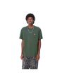 Hombre con camiseta de manga corta Carhartt WIP Chase Verde Sicomoro con logo dorado
