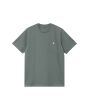 Camiseta Carhartt WIP Chase de manga corta en color Velvet Green-Gold para hombre