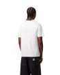 Hombre con camiseta de manga corta Carhartt WIP Script blanca con logo negro posterior