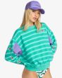 Mujer con Sudadera Billabong Party Block Kendal Aqua Haze lateral