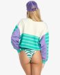Mujer con Sudadera Billabong Party Block Kendal Aqua Haze posterior