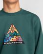 Hombre con sudadera Billabong Shine verde esmeralda gráfico
