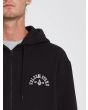 Sudadera con capucha y cremallera Volcom Extends negra para hombre detalle