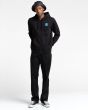Hombre con sudadera con capucha y cremallera Element Brand Goletta negra frontal