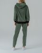 Mujer con sudadera con capucha Lightning Bolt Heavy Sea verde posterior