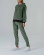 Mujer con sudadera con capucha Lightning Bolt Heavy Sea verde lateral