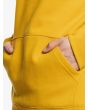 Hombre con sudadera con capucha Quiksilver Mirror Logo amarilla bolsillo canguro