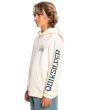 Niño con sudadera con capucha Quiksilver Return To The Sea White lateral