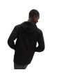 Hombre con sudadera con capucha Vans Off The Wall negra posterior