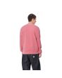Hombre con Sudadera Carhartt WIP Duster Script Rosa teñida con pigmentos posterior