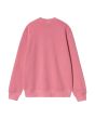 Sudadera holgada Carhartt WIP Duster Script Sweatshirt Charm Pink Garment Dyed para hombre posterior