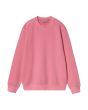 Sudadera holgada Carhartt WIP Duster Script Sweatshirt Charm Pink Garment Dyed para hombre