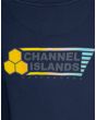 Sudadera de cuello redondo Channel Islands OG Fade Crew azul marino para hombre logo
