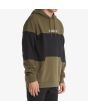 Sudadera con capucha DC Shoes Downing para hombre verde y negra derecha