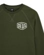 Sudadera DEUS Camperdown Address verde ciprés para hombre logo escudo