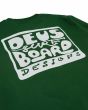 Sudadera orgánica Deus Ex Machina Nice To See You Crew Hillside Green para hombre estampado posterior