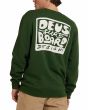 Hombre con Sudadera Deus Ex Machina Nice To See You Crew Verde posterior