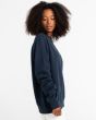Mujer con sudadera Element Brand Cornell Classic azul marino unisex  lateral