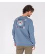 Hombre con sudadera Hurley Bengal Fleece Crew azul