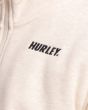 Hombre con sudadera polar con cremallera Hurley Fastlane ZIP beige bordado