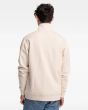 Hombre con sudadera polar con cremallera Hurley Fastlane ZIP beige posterior