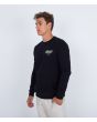 Hombre con sudadera Hurley Wave Tour negra lateral