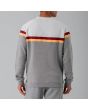 Hombre con sudadera Lightning Bolt Color Block blanca y gris posterior