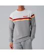 Hombre con sudadera Lightning Bolt Color Block blanca y gris