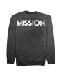 Sudadera de cuello redondo Mission Basic logo en color gris para hombre posterior