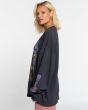 Mujer con Sudadera Oversize Billabong Ride In Negra lateral