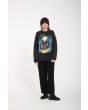 Mujer con sudadera oversize Volcom Featured Artist Max Sherman Negra corte amplio