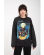 Mujer con sudadera oversize Volcom Featured Artist Max Sherman Negra frontal