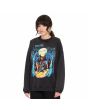 Mujer con sudadera oversize Volcom Featured Artist Max Sherman Negra