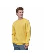 Hombre con Sudadera reciclada Patagonia Fitz Roy Icon Uprisal Crew Sweatshirt Amarilla Unisex
