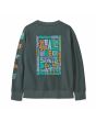 Sudadera Patagonia Kids Lightweight We All Need Verde para niños posterior