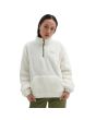 Mujer con sudadera de borreguillo y media cremallera Vans Pioneer Blanca