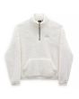 Sudadera polar con cremallera parcial Vans Pioneer Blanca para mujer