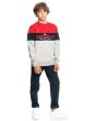 Sudadera sin capucha Quiksilver Beach To School para chicos 8-16 años frontal