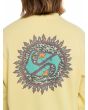 Hombre con Sudadera oversize Quiksilver Spin Cycle Amarilla estampado