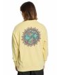 Hombre con Sudadera oversize Quiksilver Spin Cycle Amarilla espalda