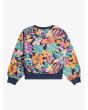 Sudadera Roxy Get That Boom Boom Girl Azul Marino Floral para niña 8-16 años posterior