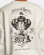 Hombre con sudadera RVCA Invisible Man Blanca estampado posterior