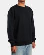 Hombre con sudadera de forro polar RVCA Recession Day Shift Negra izquierda